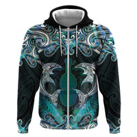 New Zealand Kotiate Weapon Hoodie Aotearoa Mango Paua Shell Maori Pattern