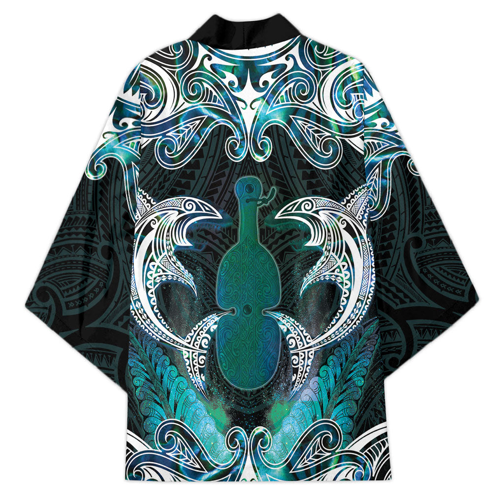 New Zealand Kotiate Weapon Kimono Aotearoa Mango Paua Shell Maori Pattern