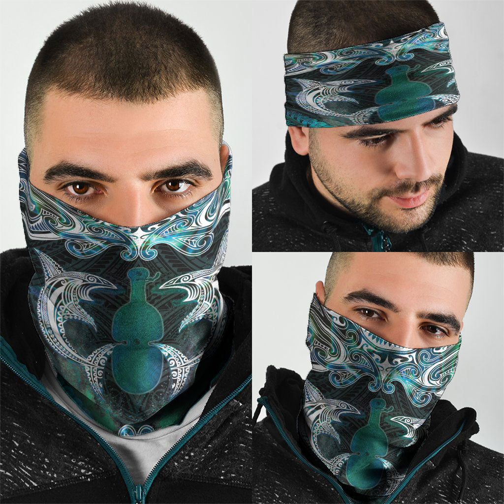 New Zealand Kotiate Weapon Neck Gaiter Aotearoa Mango Paua Shell Maori Pattern