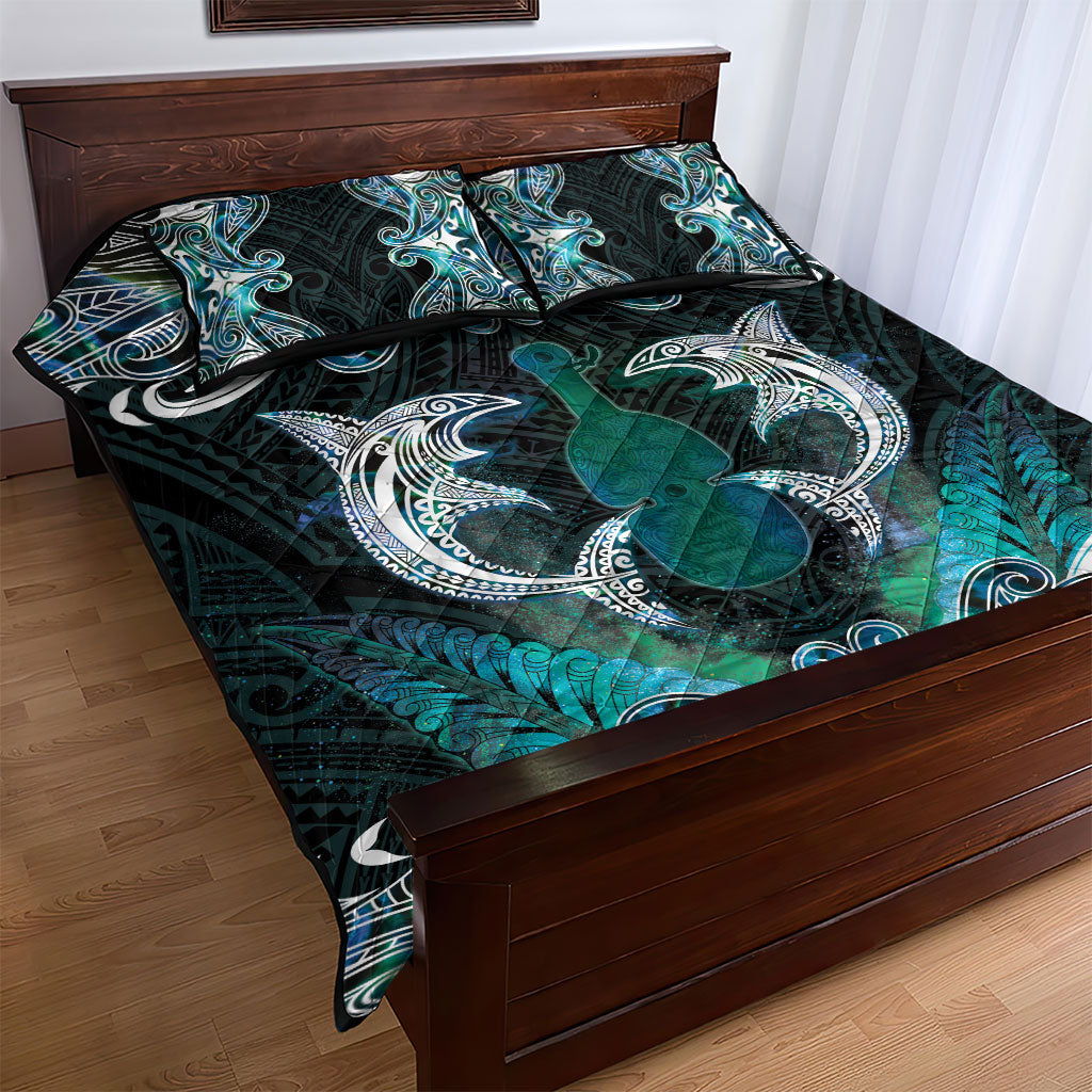 New Zealand Kotiate Weapon Quilt Bed Set Aotearoa Mango Paua Shell Maori Pattern