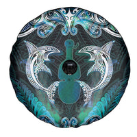 New Zealand Kotiate Weapon Spare Tire Cover Aotearoa Mango Paua Shell Maori Pattern