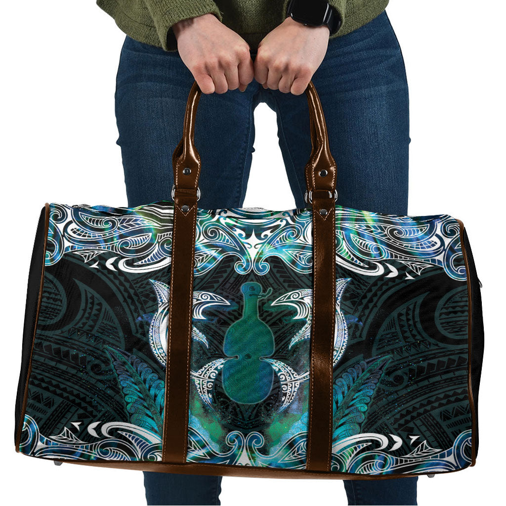 New Zealand Kotiate Weapon Travel Bag Aotearoa Mango Paua Shell Maori Pattern