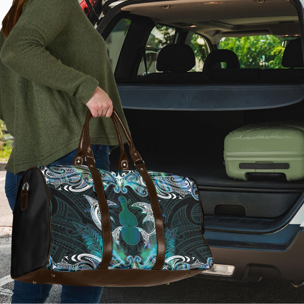 New Zealand Kotiate Weapon Travel Bag Aotearoa Mango Paua Shell Maori Pattern