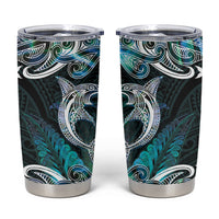 New Zealand Kotiate Weapon Tumbler Cup Aotearoa Mango Paua Shell Maori Pattern