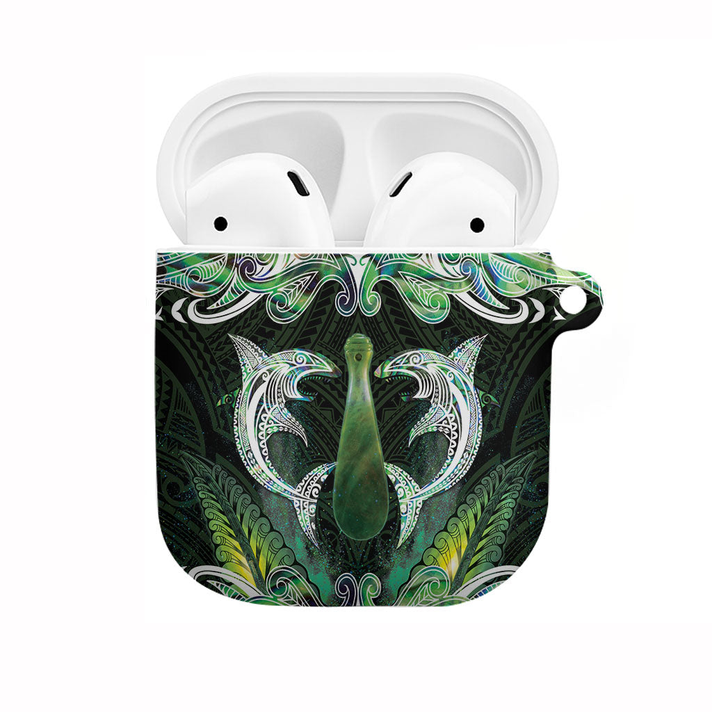 New Zealand Mere Pounamu Weapon AirPods Case Aotearoa Mango Paua Shell Maori Pattern