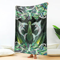 New Zealand Mere Pounamu Weapon Blanket Aotearoa Mango Paua Shell Maori Pattern