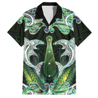 New Zealand Mere Pounamu Weapon Hawaiian Shirt Aotearoa Mango Paua Shell Maori Pattern