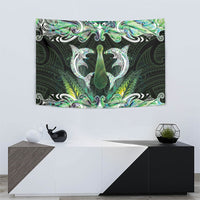 New Zealand Mere Pounamu Weapon Tapestry Aotearoa Mango Paua Shell Maori Pattern