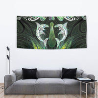 New Zealand Mere Pounamu Weapon Tapestry Aotearoa Mango Paua Shell Maori Pattern