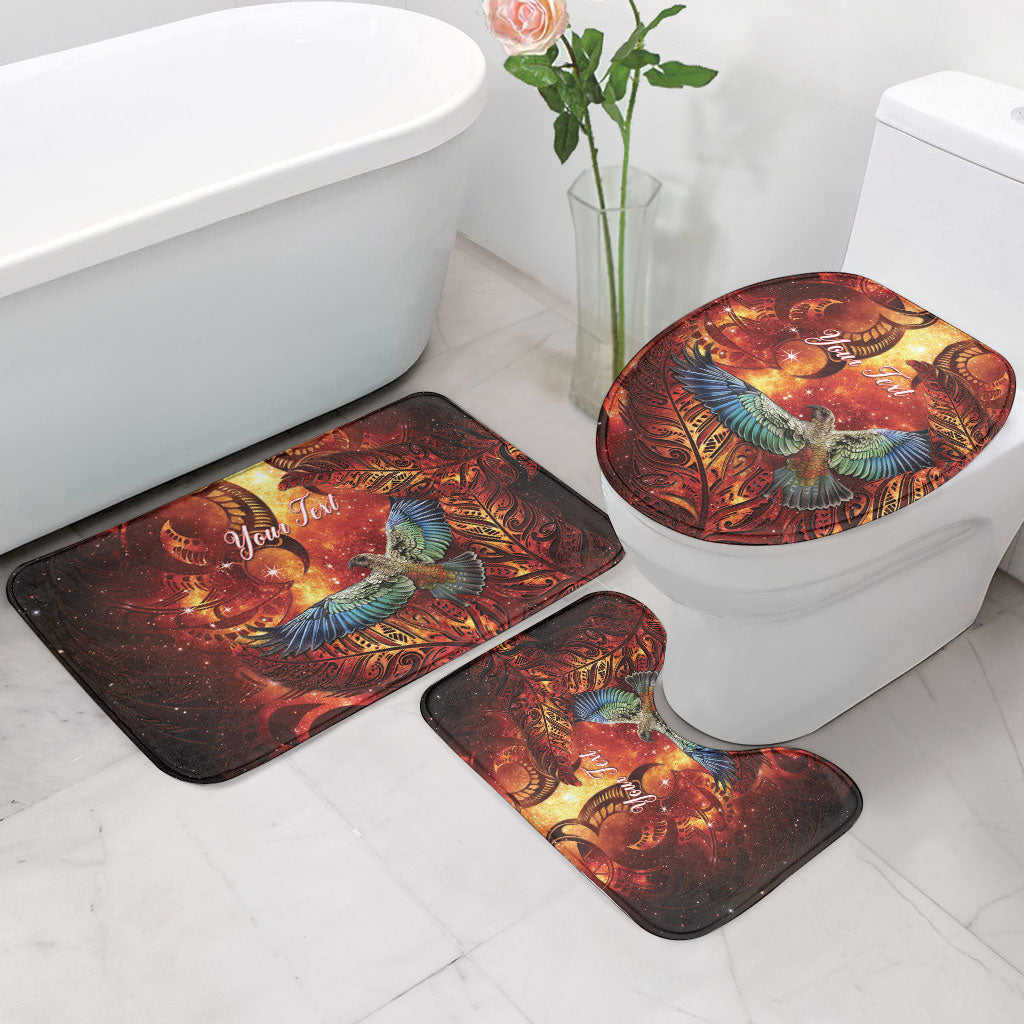 New Zealand Kea Bird Matariki Personalised Bathroom Set Silver Fern Maori Pattern LT22 - Polynesian Pride