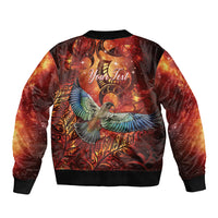 New Zealand Kea Bird Matariki Personalised Bomber Jacket Silver Fern Maori Pattern LT22 - Polynesian Pride