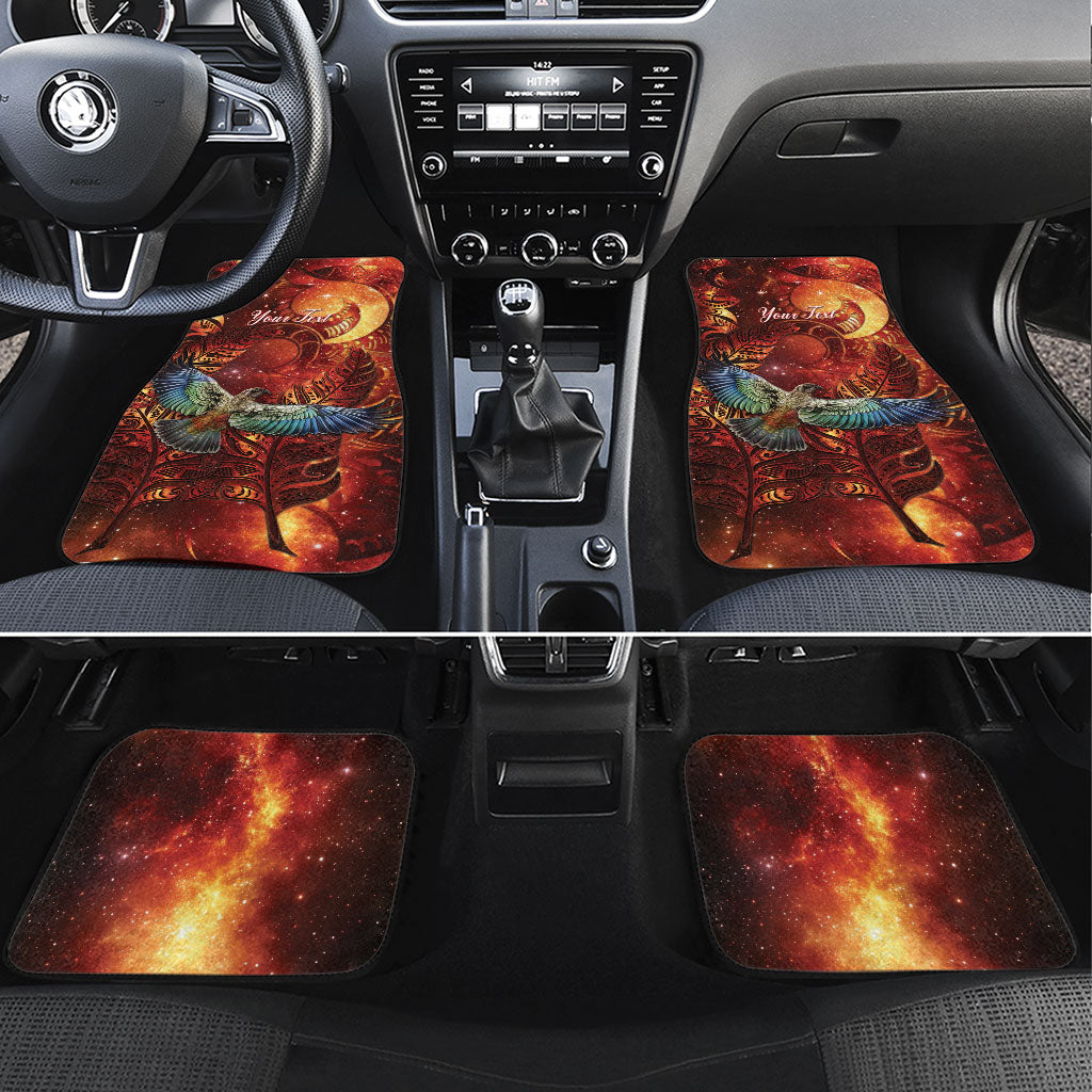New Zealand Kea Bird Matariki Personalised Car Mats Silver Fern Maori Pattern