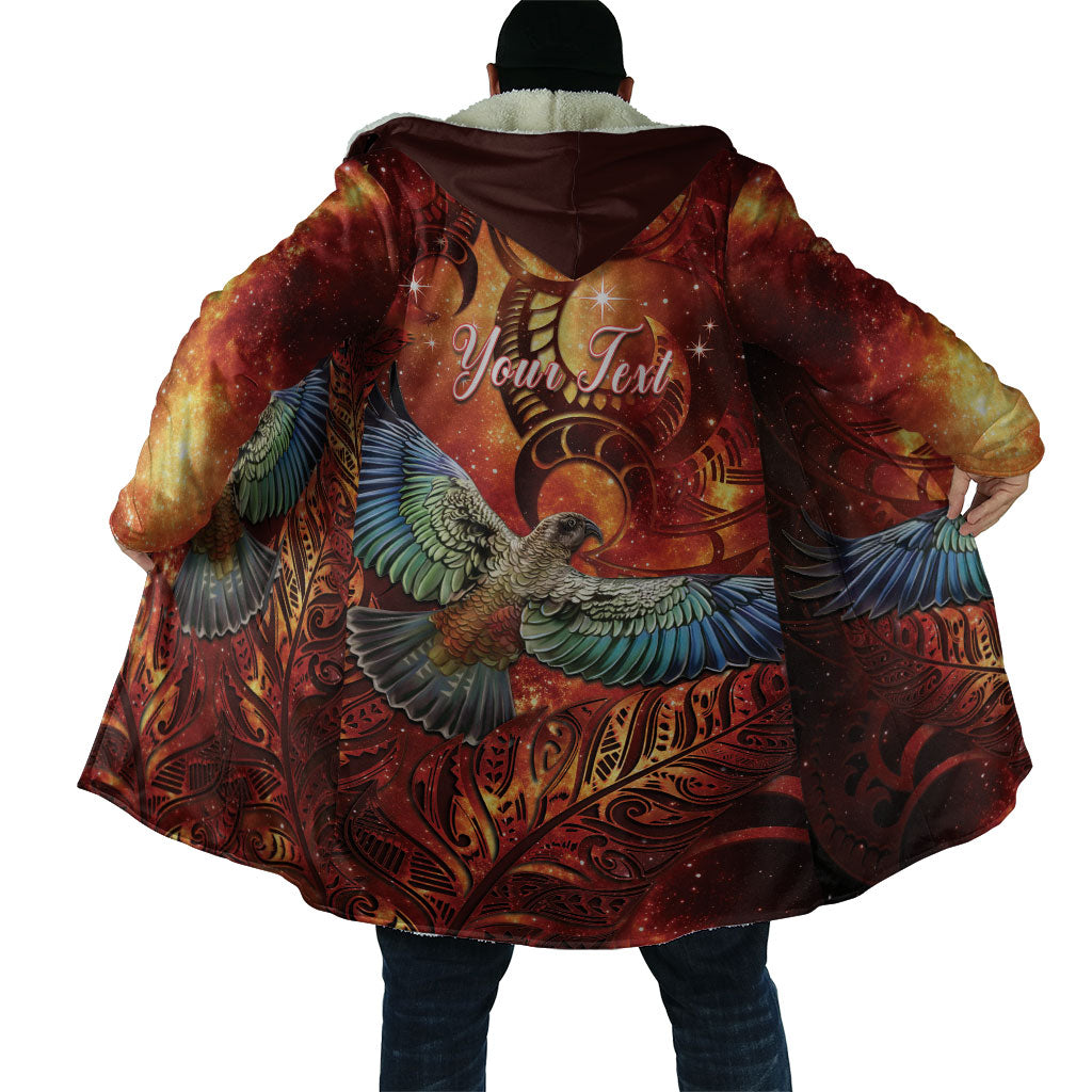 New Zealand Kea Bird Matariki Personalised Cloak Silver Fern Maori Pattern
