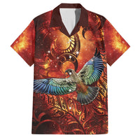 New Zealand Kea Bird Matariki Personalised Family Matching Long Sleeve Bodycon Dress and Hawaiian Shirt Silver Fern Maori Pattern