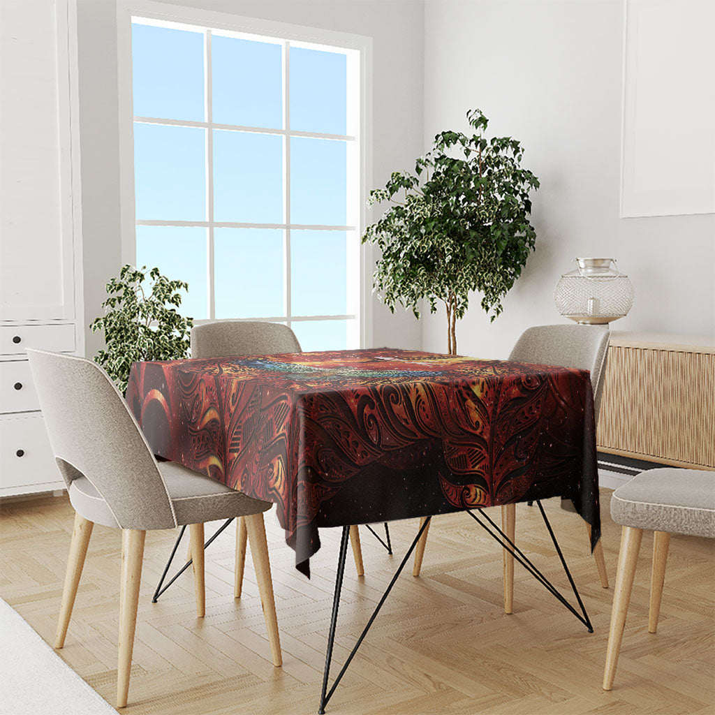 New Zealand Kea Bird Matariki Personalised Tablecloth Silver Fern Maori Pattern LT22 - Polynesian Pride