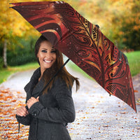 New Zealand Kea Bird Matariki Personalised Umbrella Silver Fern Maori Pattern LT22 - Polynesian Pride