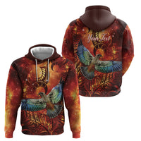 New Zealand Kea Bird Matariki Personalised Zip Hoodie Silver Fern Maori Pattern LT22 - Polynesian Pride