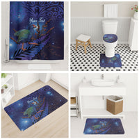 Takahe New Zealand Personalised Bathroom Set Harakeke Silver Fern Maori Pattern