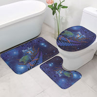 Takahe New Zealand Personalised Bathroom Set Harakeke Silver Fern Maori Pattern
