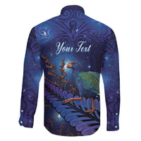 Takahe New Zealand Personalised Family Matching Tank Maxi Dress and Hawaiian Shirt Harakeke Silver Fern Maori Pattern