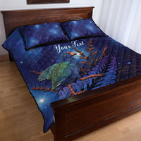 Takahe New Zealand Personalised Quilt Bed Set Harakeke Silver Fern Maori Pattern LT22 - Polynesian Pride