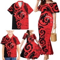 New Zealand Matariki Family Matching Mermaid Dress and Hawaiian Shirt Maori New Year Koru Pattern