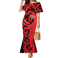 New Zealand Matariki Family Matching Mermaid Dress and Hawaiian Shirt Maori New Year Koru Pattern