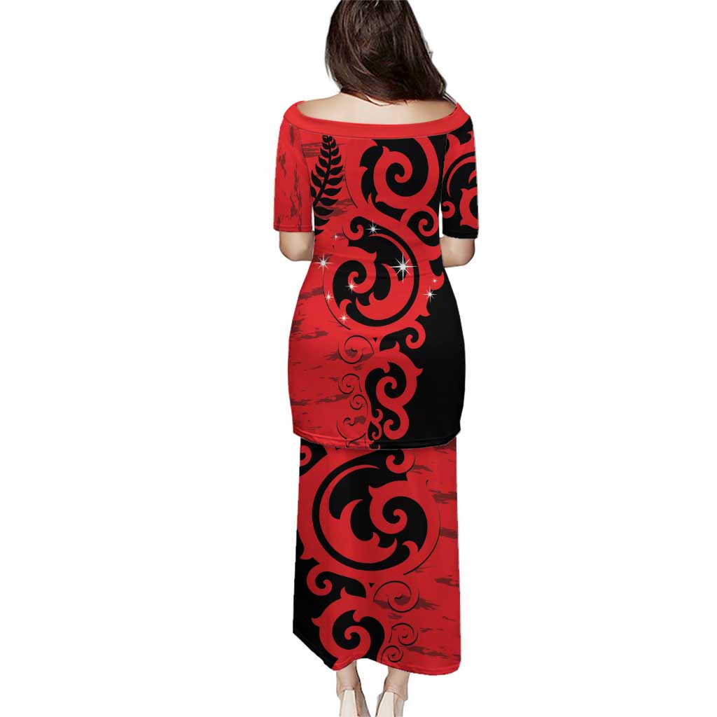 New Zealand Matariki Family Matching Puletasi and Hawaiian Shirt Maori New Year Koru Pattern