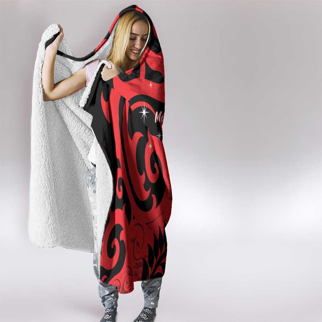 New Zealand Matariki Hooded Blanket Maori New Year Koru Pattern