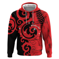 New Zealand Matariki Hoodie Maori New Year Koru Pattern LT22 Pullover Hoodie Red - Polynesian Pride