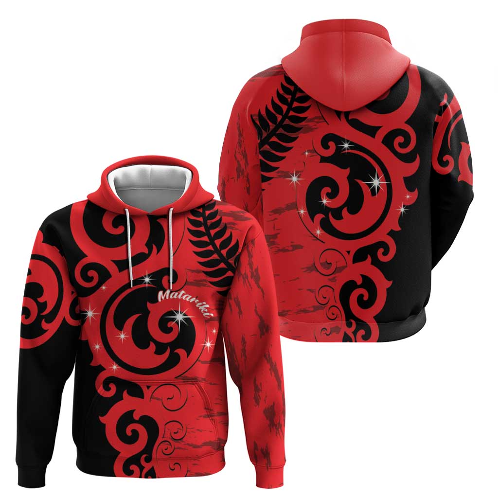 New Zealand Matariki Hoodie Maori New Year Koru Pattern LT22 - Polynesian Pride