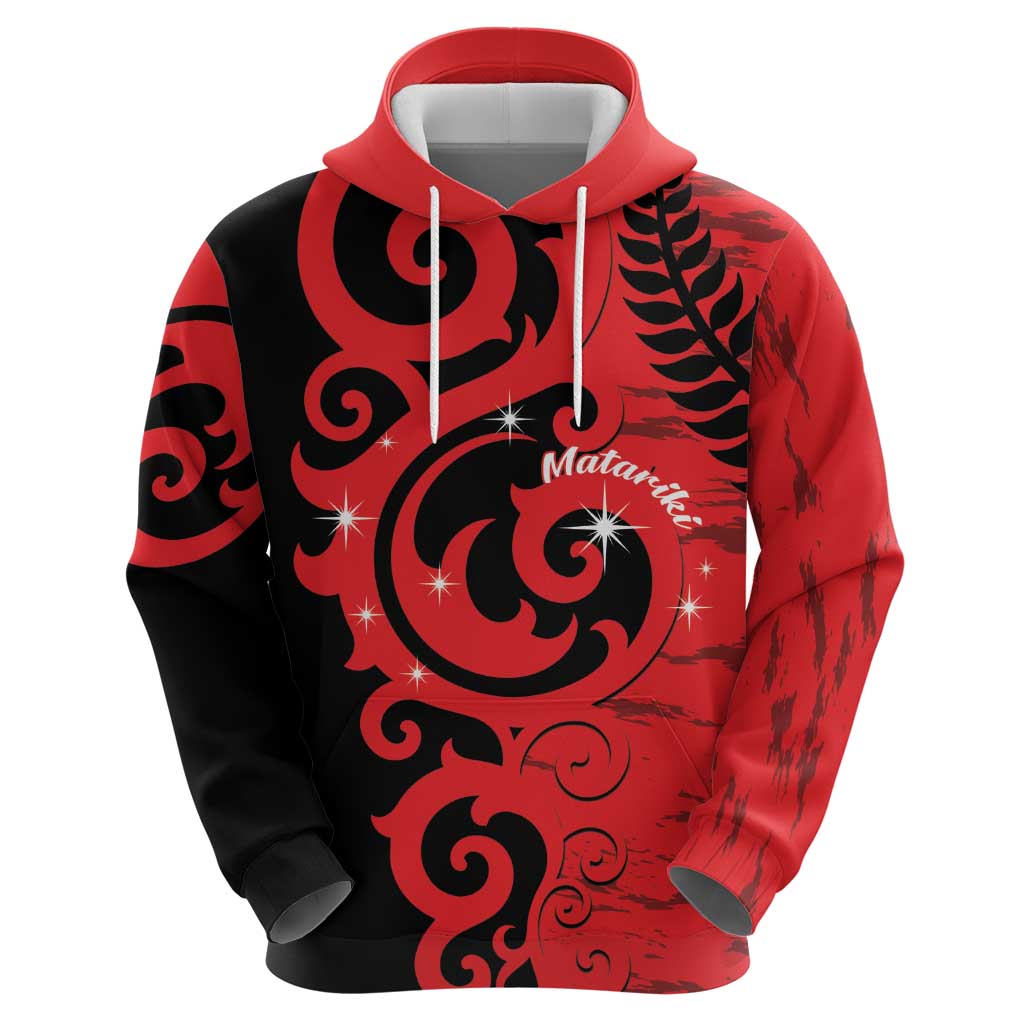 New Zealand Matariki Hoodie Maori New Year Koru Pattern LT22 - Polynesian Pride