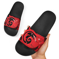 New Zealand Matariki Slide Sandals Maori New Year Koru Pattern