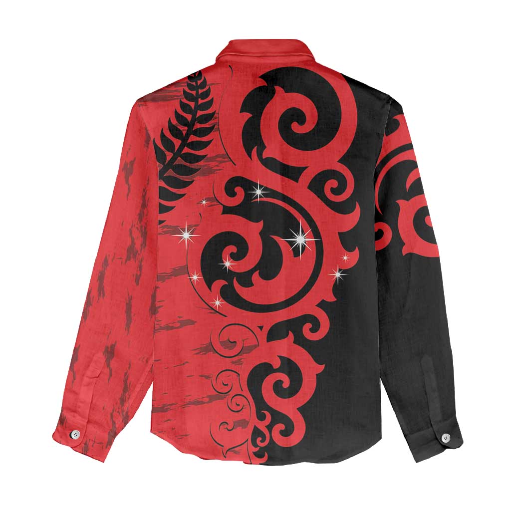 New Zealand Matariki Women Casual Shirt Maori New Year Koru Pattern LT22 - Polynesian Pride