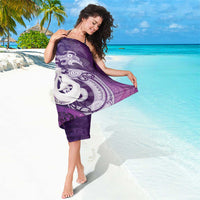 New Zealand Matariki Sarong Maori Manaia Galaxy Silver Fern Purple Color
