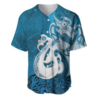 New Zealand Matariki Baseball Jersey Maori Manaia Galaxy Silver Fern Blue Color