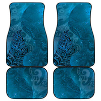 New Zealand Matariki Car Mats Maori Manaia Galaxy Silver Fern Blue Color