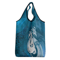 New Zealand Matariki Grocery Bag Maori Manaia Galaxy Silver Fern Blue Color