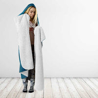 New Zealand Matariki Hooded Blanket Maori Manaia Galaxy Silver Fern Blue Color