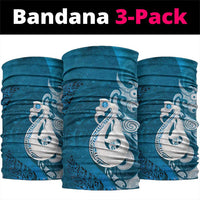 New Zealand Matariki Neck Gaiter Maori Manaia Galaxy Silver Fern Blue Color