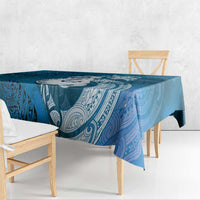 New Zealand Matariki Tablecloth Maori Manaia Galaxy Silver Fern Blue Color LT22 - Polynesian Pride