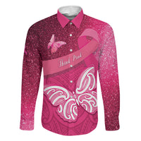 New Zealand Breast Cancer Awareness Family Matching Puletasi and Hawaiian Shirt Pink Ribbon Butterfly Maori Pattern