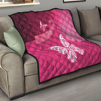 New Zealand Breast Cancer Awareness Quilt Pink Ribbon Butterfly Maori Pattern LT22 - Polynesian Pride