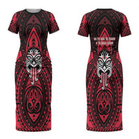 New Zealand Maori Language Week Couples Matching Short Sleeve Bodycon Dress and Long Sleeve Button Shirt Te Wiki O Te Reo Maori Hei Tiki LT22 - Polynesian Pride