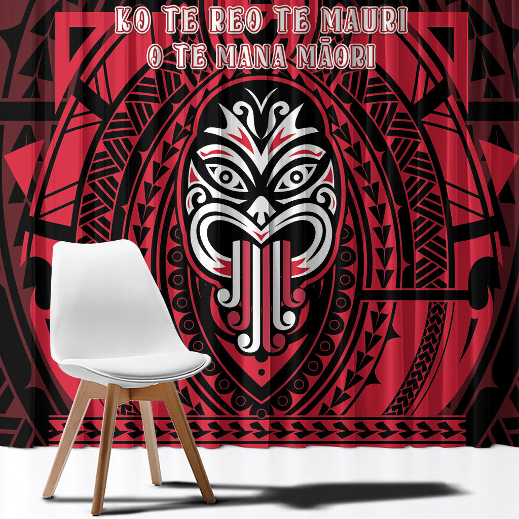 New Zealand Maori Language Week Window Curtain Te Wiki O Te Reo Maori Hei Tiki LT22 - Polynesian Pride