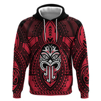 New Zealand Maori Language Week Zip Hoodie Te Wiki O Te Reo Maori Hei Tiki LT22 Pullover Hoodie Red - Polynesian Pride