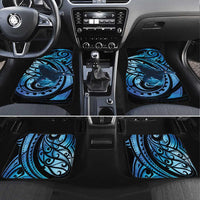 New Zealand Matariki Car Mats Maori Humpback Whale Galaxy LT22 Set 4pcs Blue - Polynesian Pride