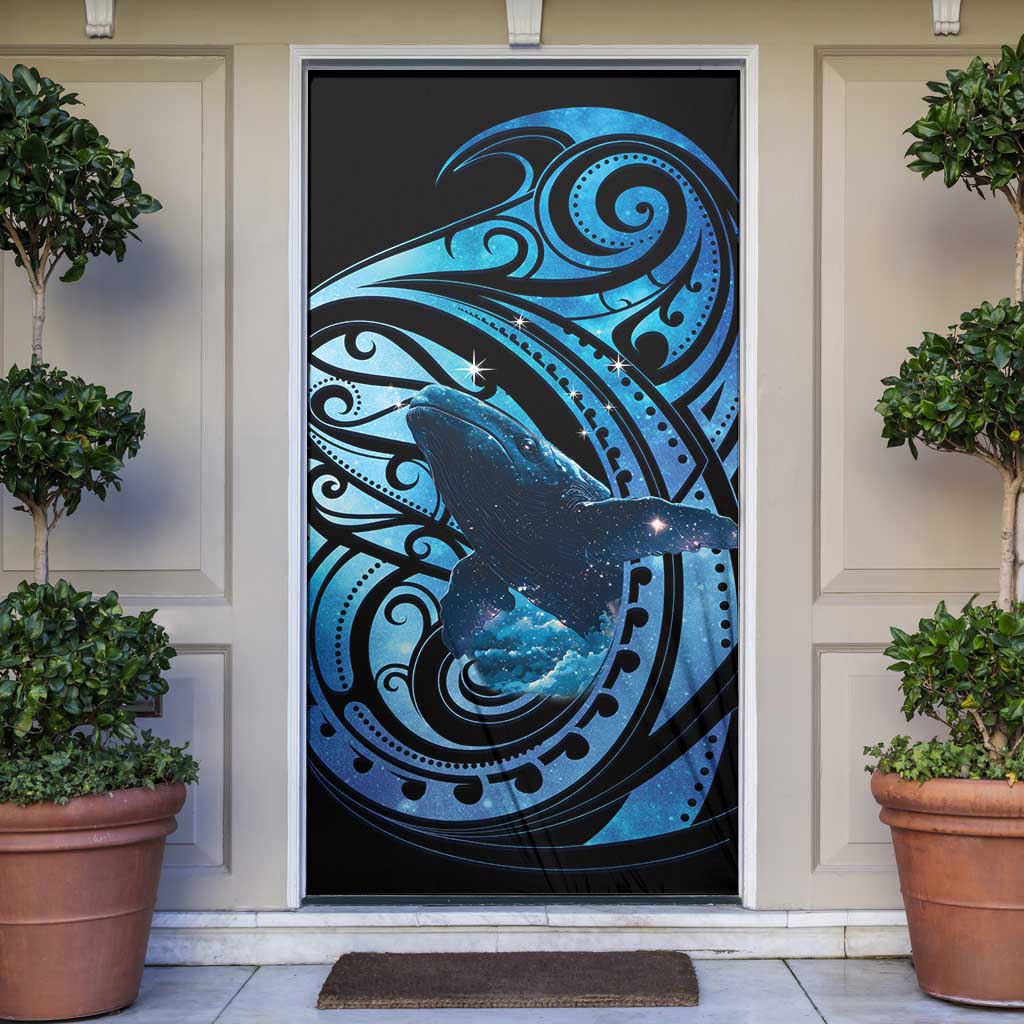New Zealand Matariki Door Cover Maori Humpback Whale Galaxy
