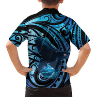 New Zealand Matariki Family Matching Summer Maxi Dress and Hawaiian Shirt Maori Humpback Whale Galaxy