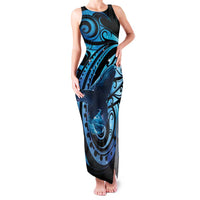 New Zealand Matariki Family Matching Tank Maxi Dress and Hawaiian Shirt Maori Humpback Whale Galaxy